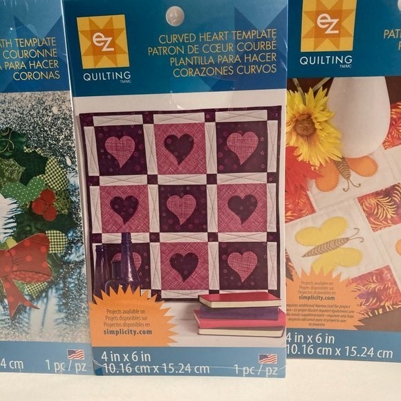 4 Simplicity EZ Quilting Template Stencils Fabric Paper Crafts Scrapbook - Picture 3 of 13